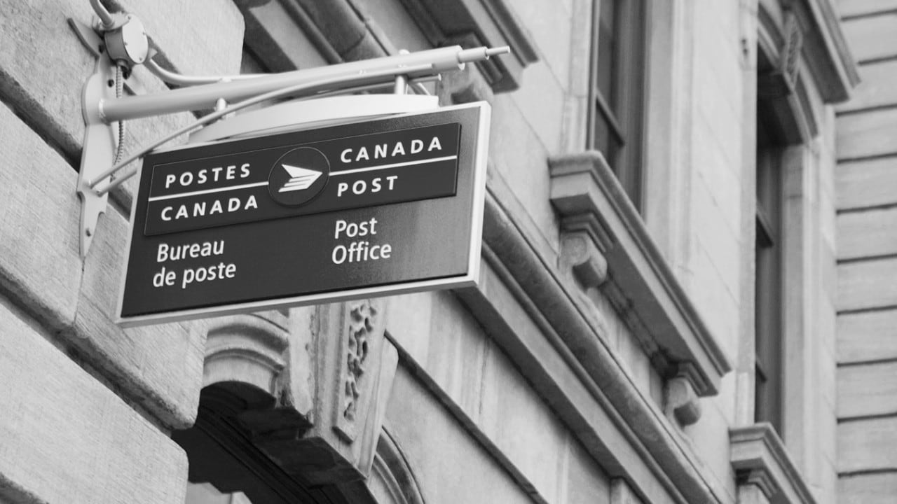  Post office with Canada Post sign out front