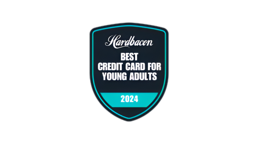  2024 Best credit card for young adults award by Hardbacon.