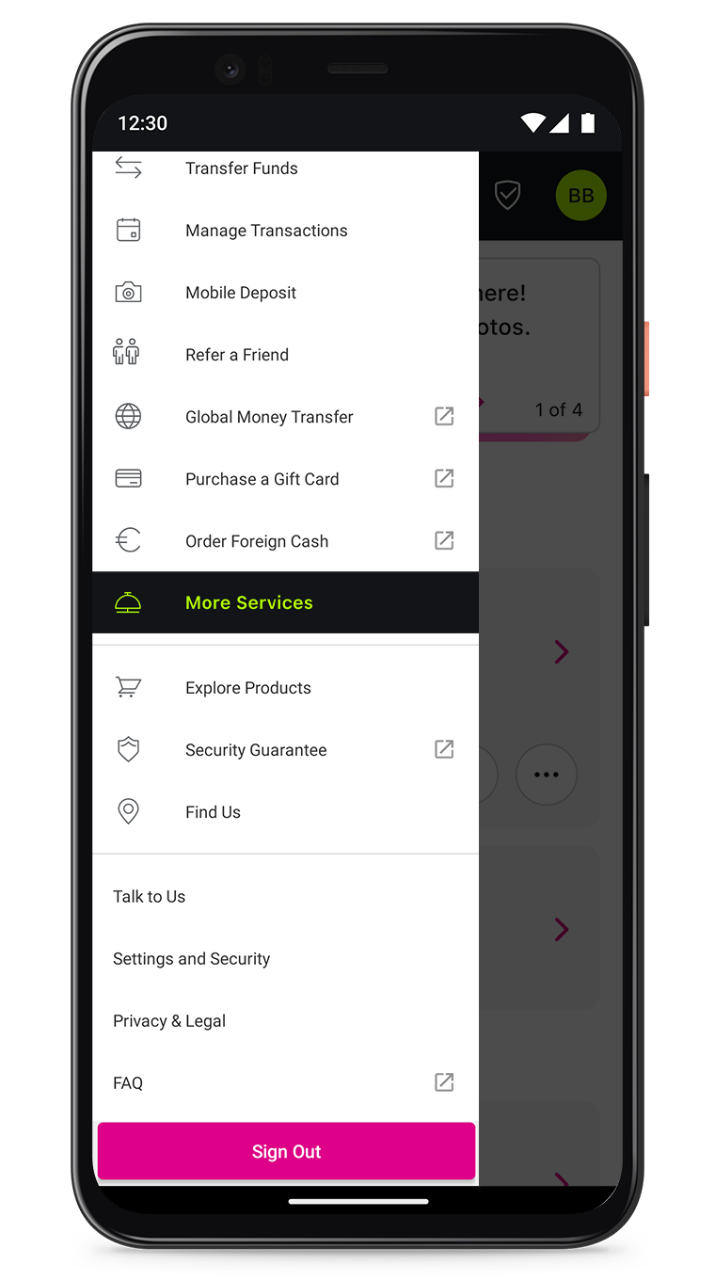 Smartphone showing how to set up CRA direct deposit