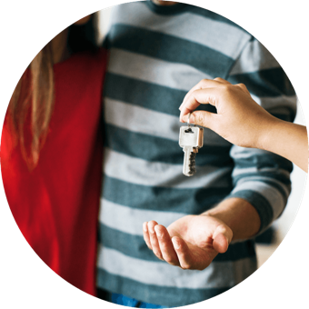 Couple get the keys to their new home